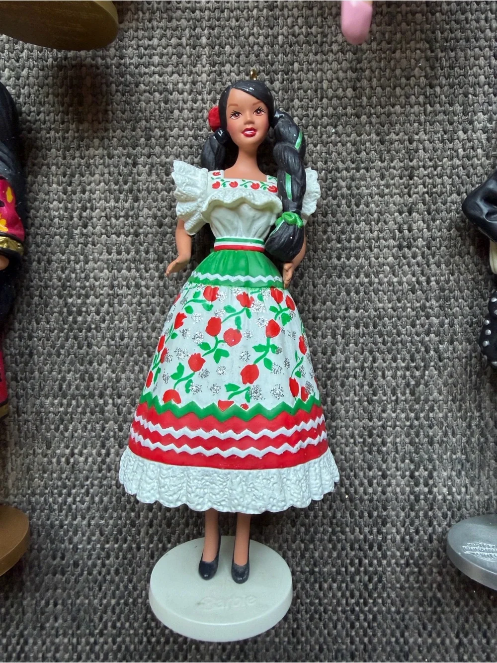 Set Of 6 Dolls Of The World Barbie & Keepsake Ornaments 1990s Hallmark Mattel
